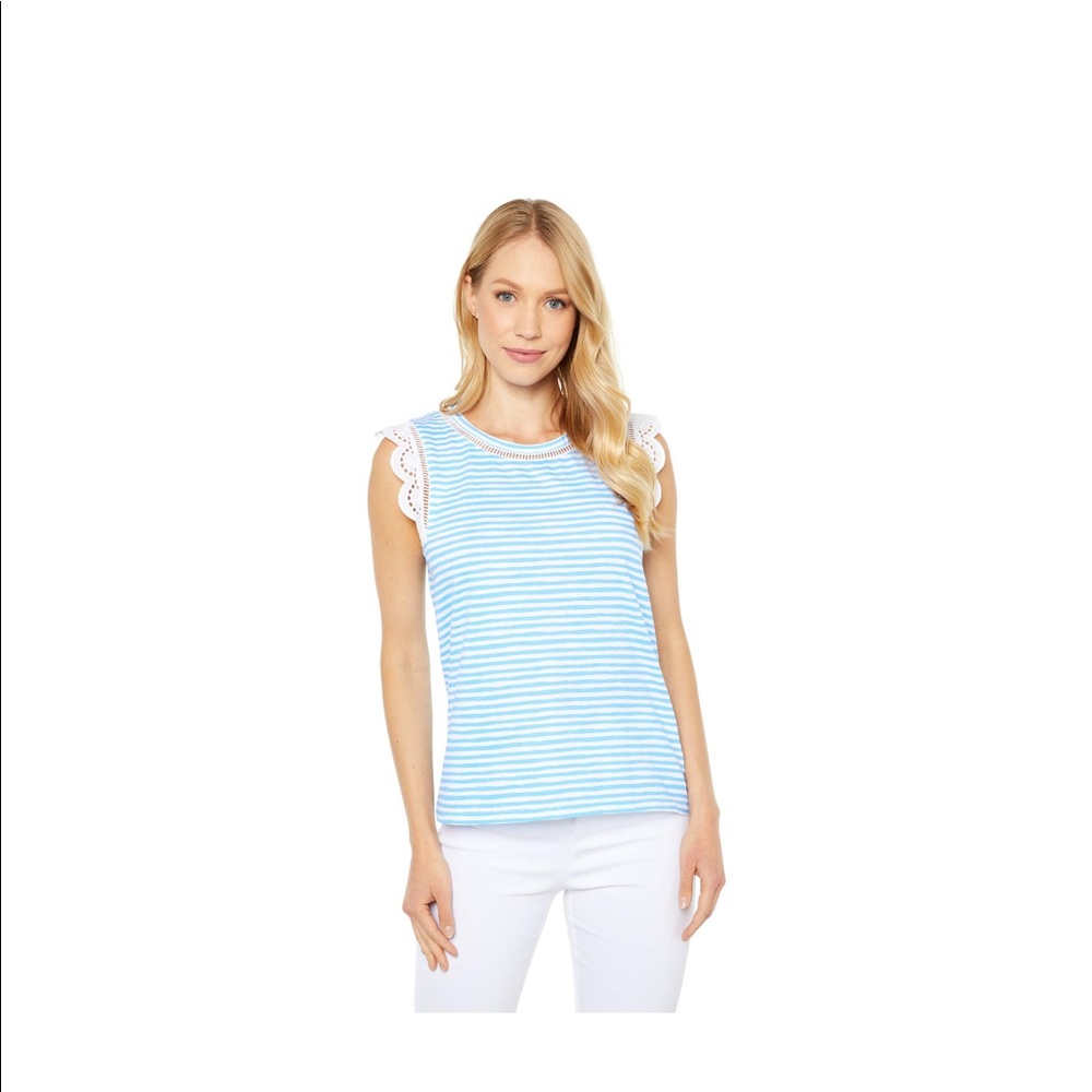 Lilly Pulitzer Agee Top Zanzibar Blue NWT XL
